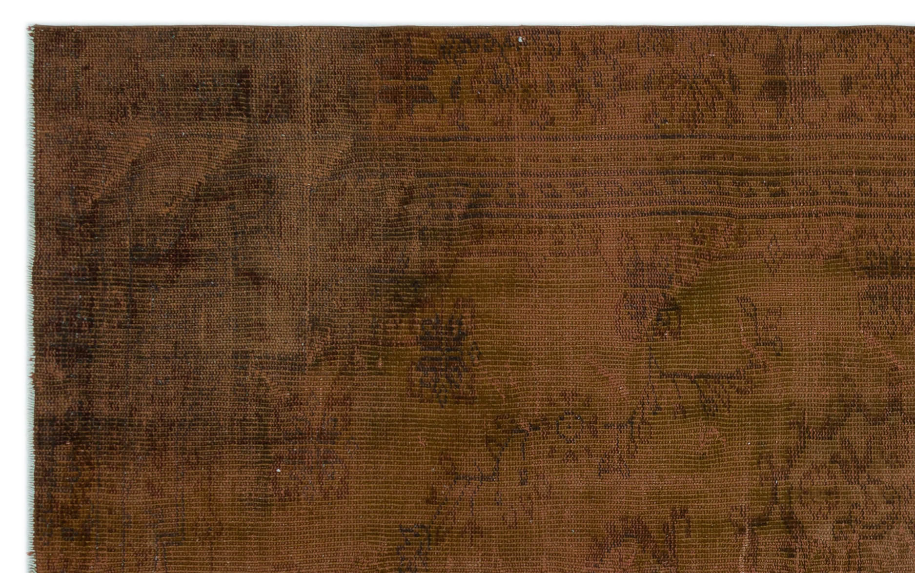 Atina Brown Vintage Wool Handmade Area Rug 5'7" x 8'8"