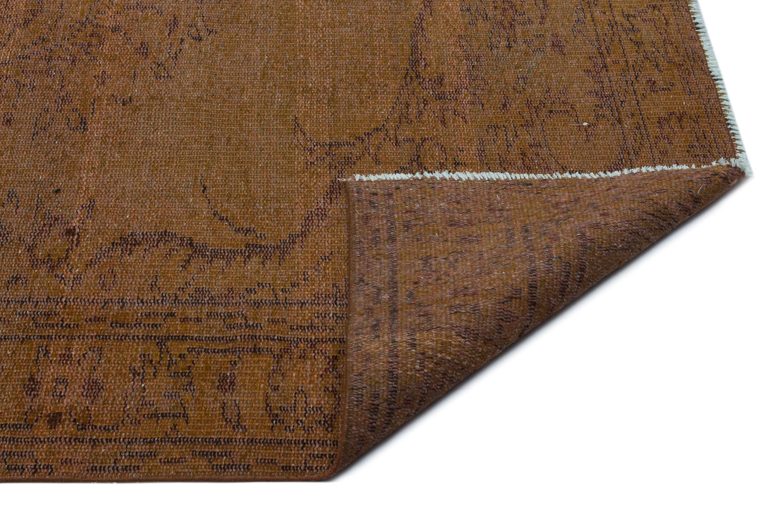 Atina Brown Vintage Wool Handmade Area Rug 5'11" x 8'9"