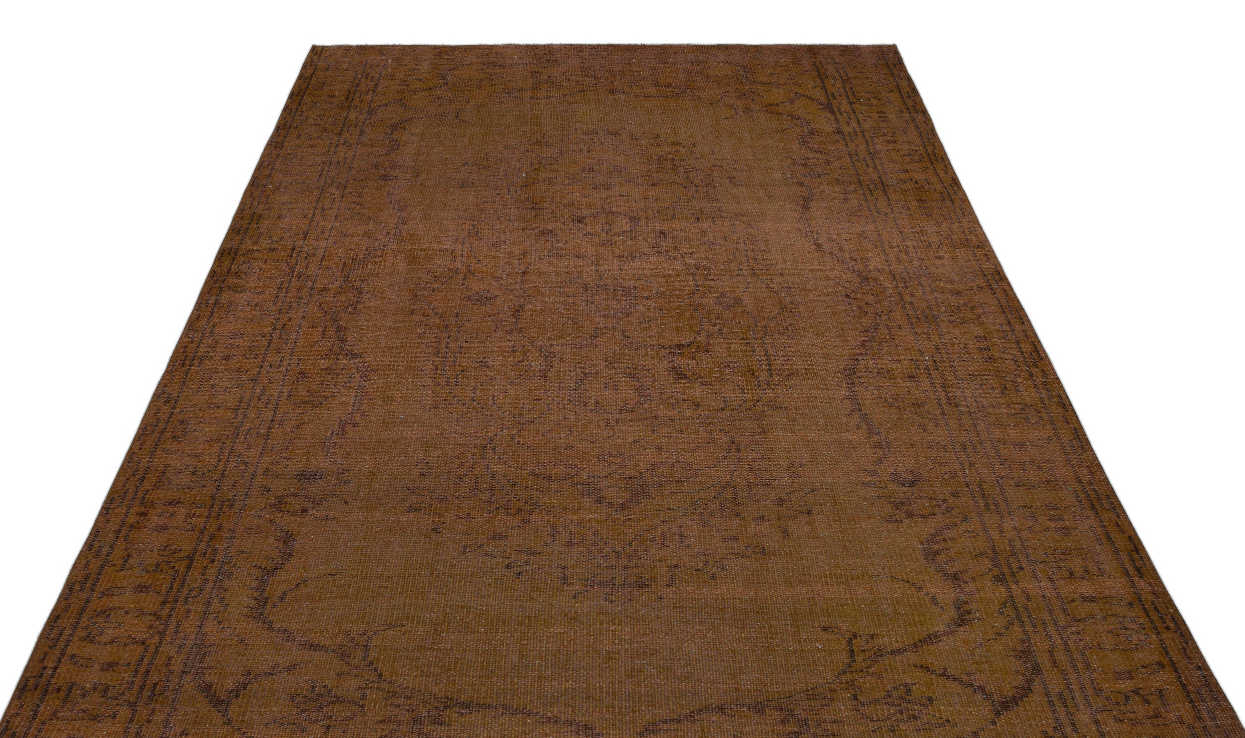 Atina Brown Vintage Wool Handmade Area Rug 5'11" x 8'9"