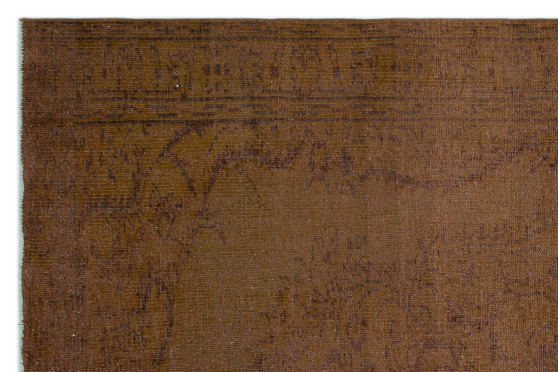 Atina Brown Vintage Wool Handmade Area Rug 5'11" x 8'9"