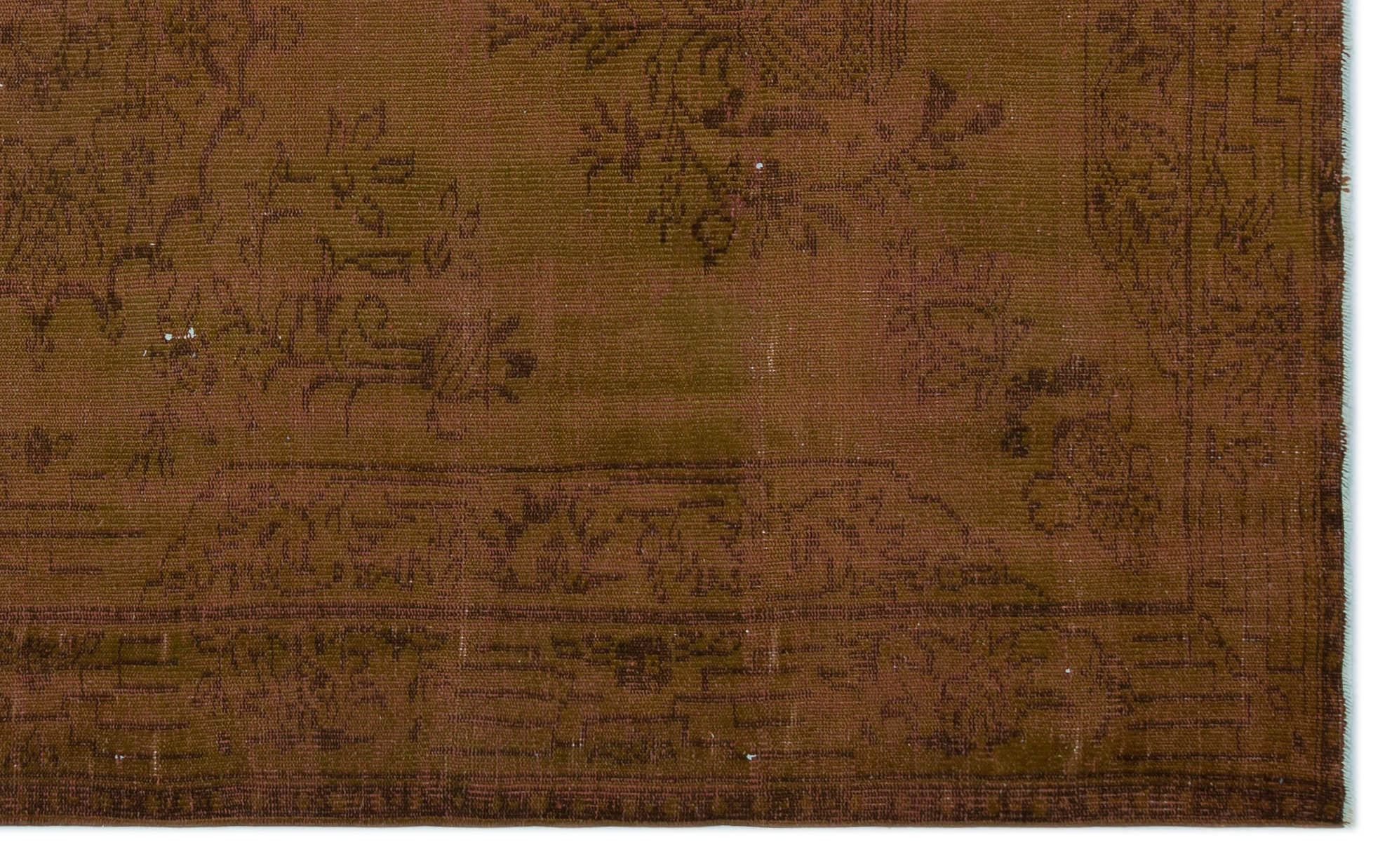 Atina Brown Vintage Wool Handmade Area Rug 5'10" x 9'3"
