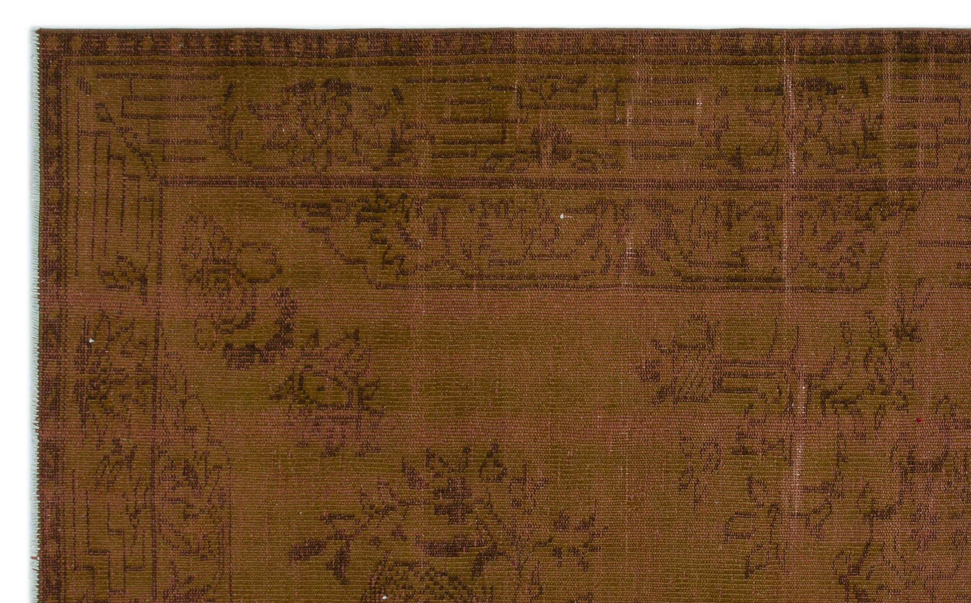 Atina Brown Vintage Wool Handmade Area Rug 5'10" x 9'3"
