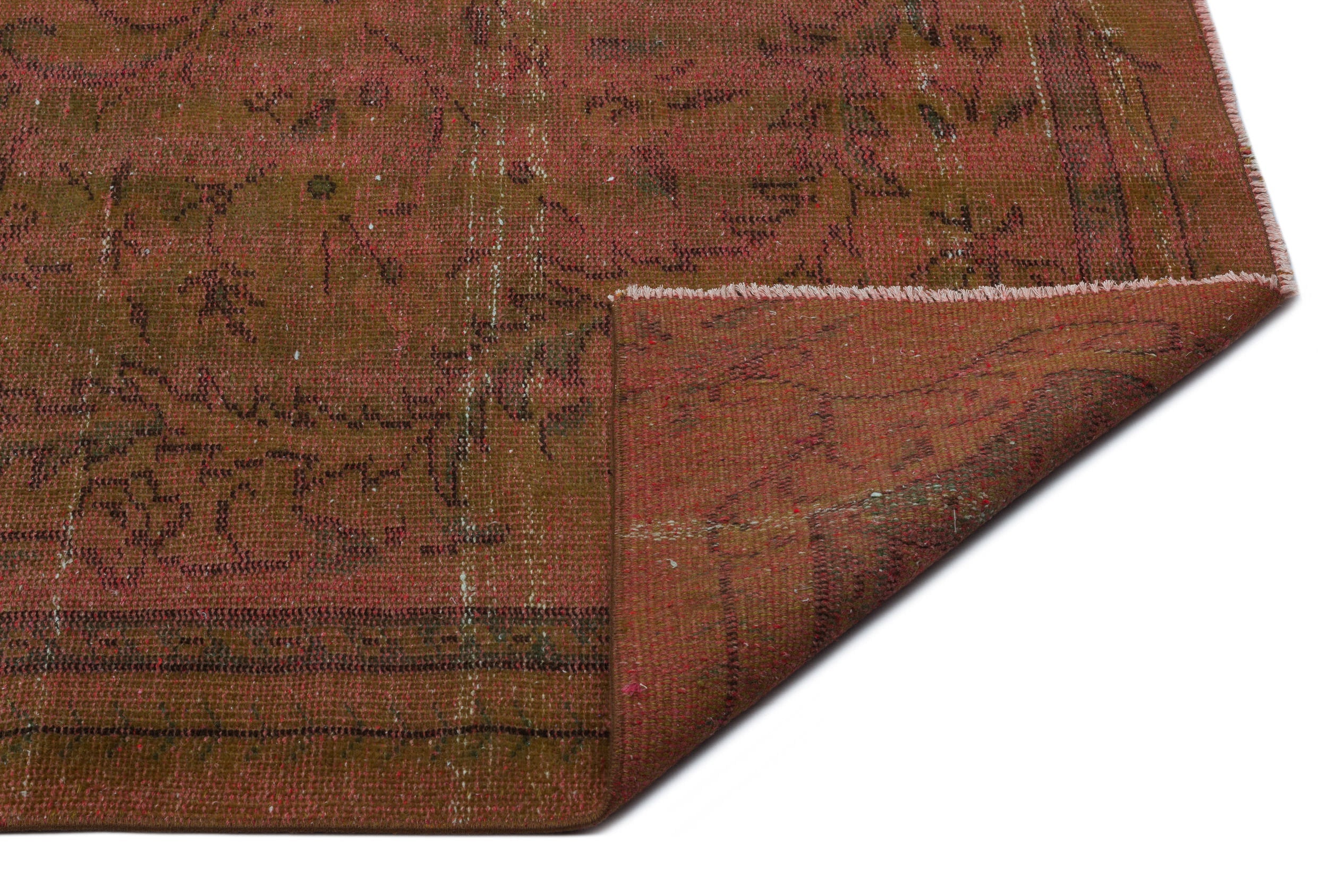 Atina Brown Vintage Wool Handmade Area Rug 6'0" x 10'1"