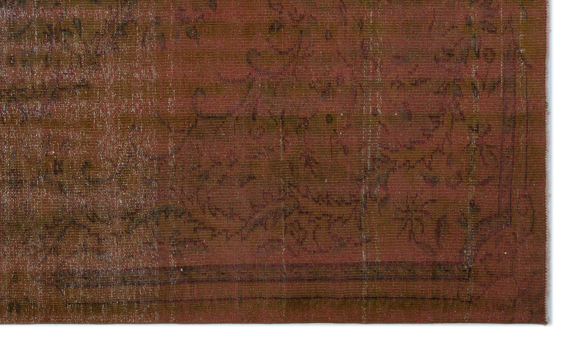 Atina Brown Vintage Wool Handmade Area Rug 6'0" x 10'1"