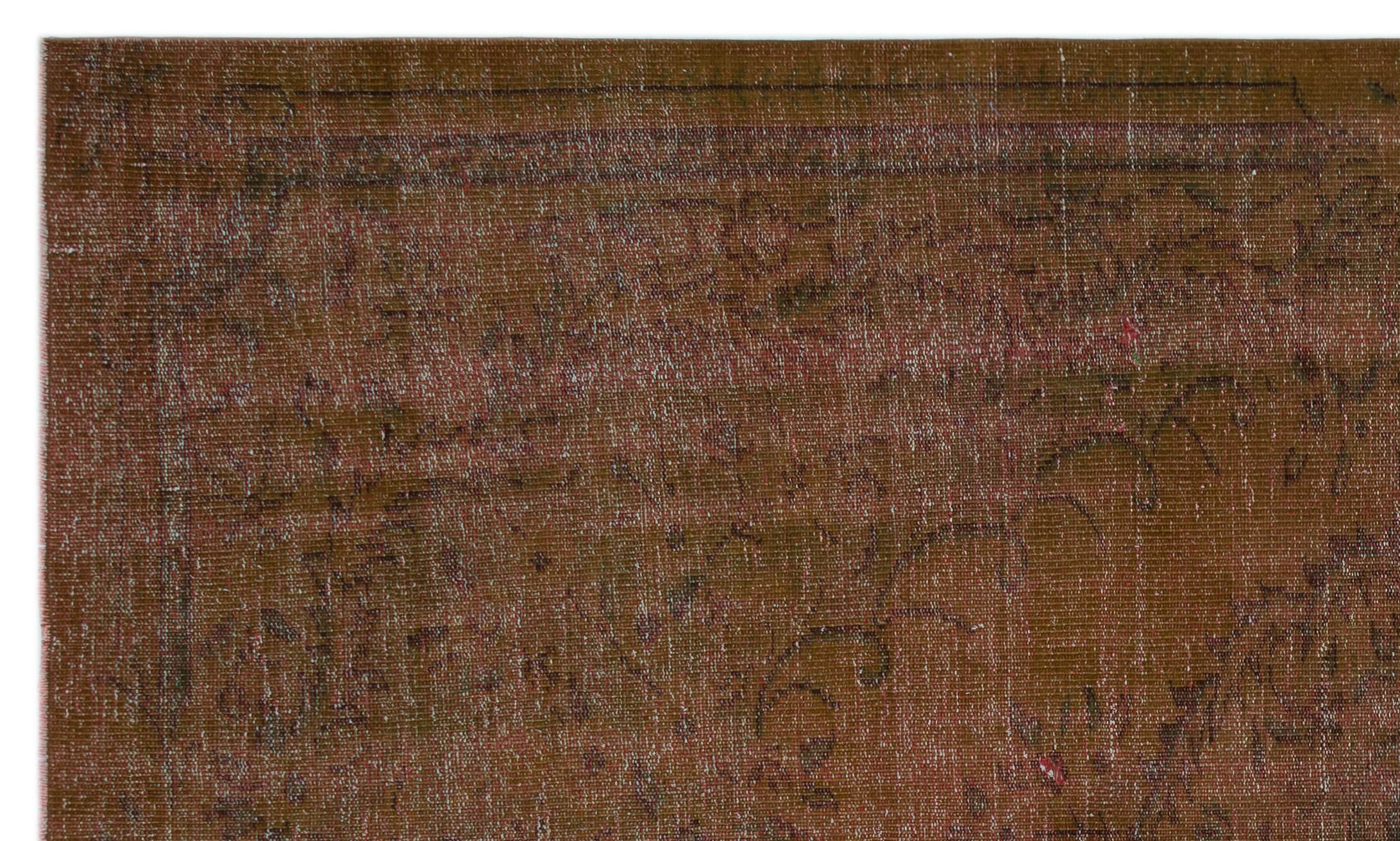 Atina Brown Vintage Wool Handmade Area Rug 6'0" x 10'1"