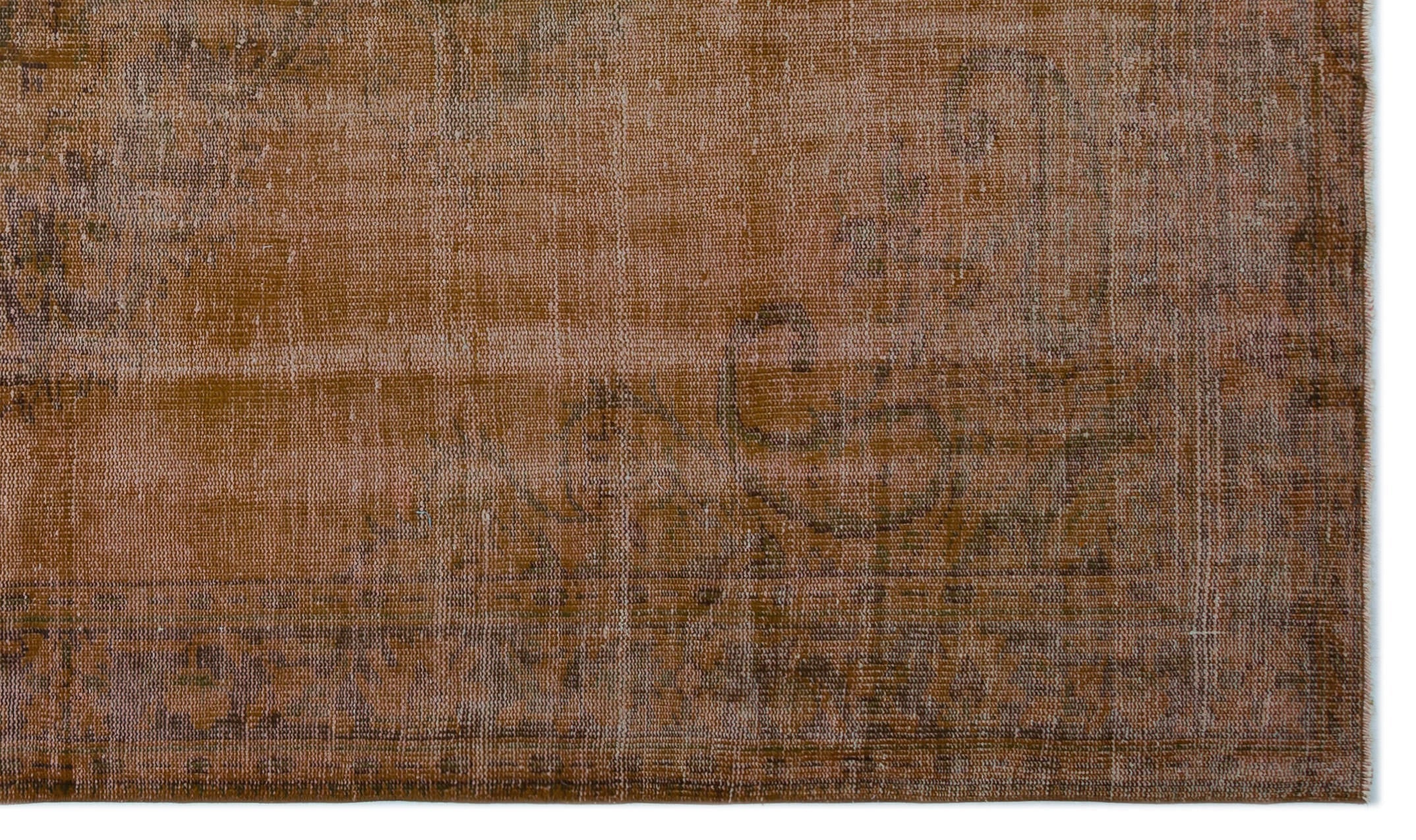Atina Brown Vintage Wool Handmade Area Rug 6'1" x 10'0"