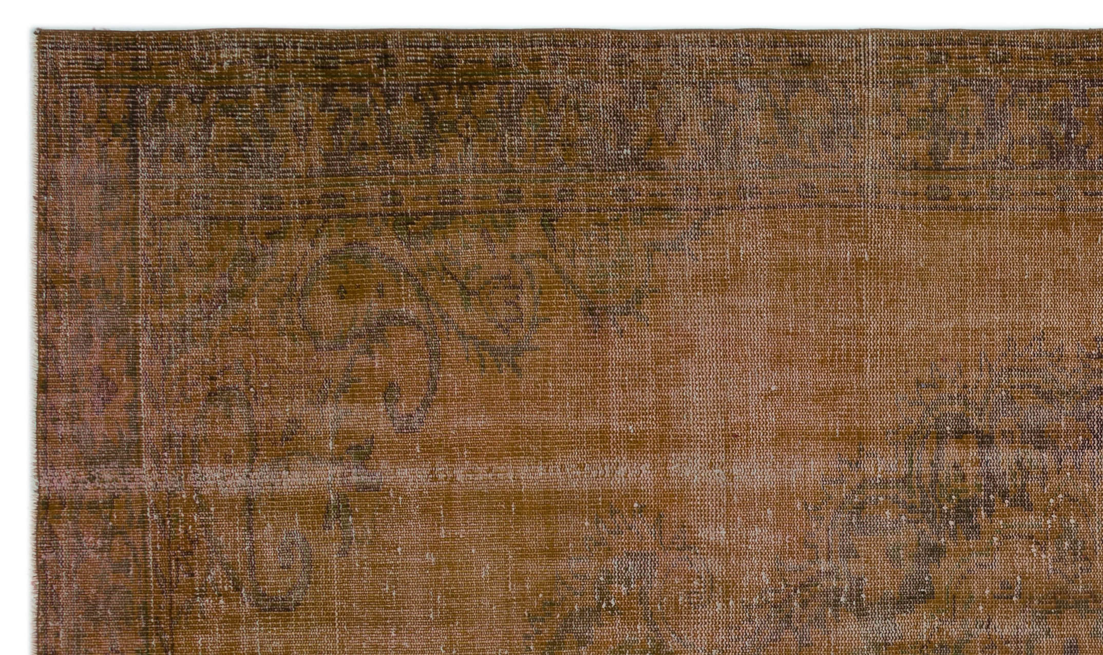 Atina Brown Vintage Wool Handmade Area Rug 6'1" x 10'0"
