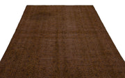 Atina Brown Vintage Wool Handmade Area Rug 6'4" x 8'9"