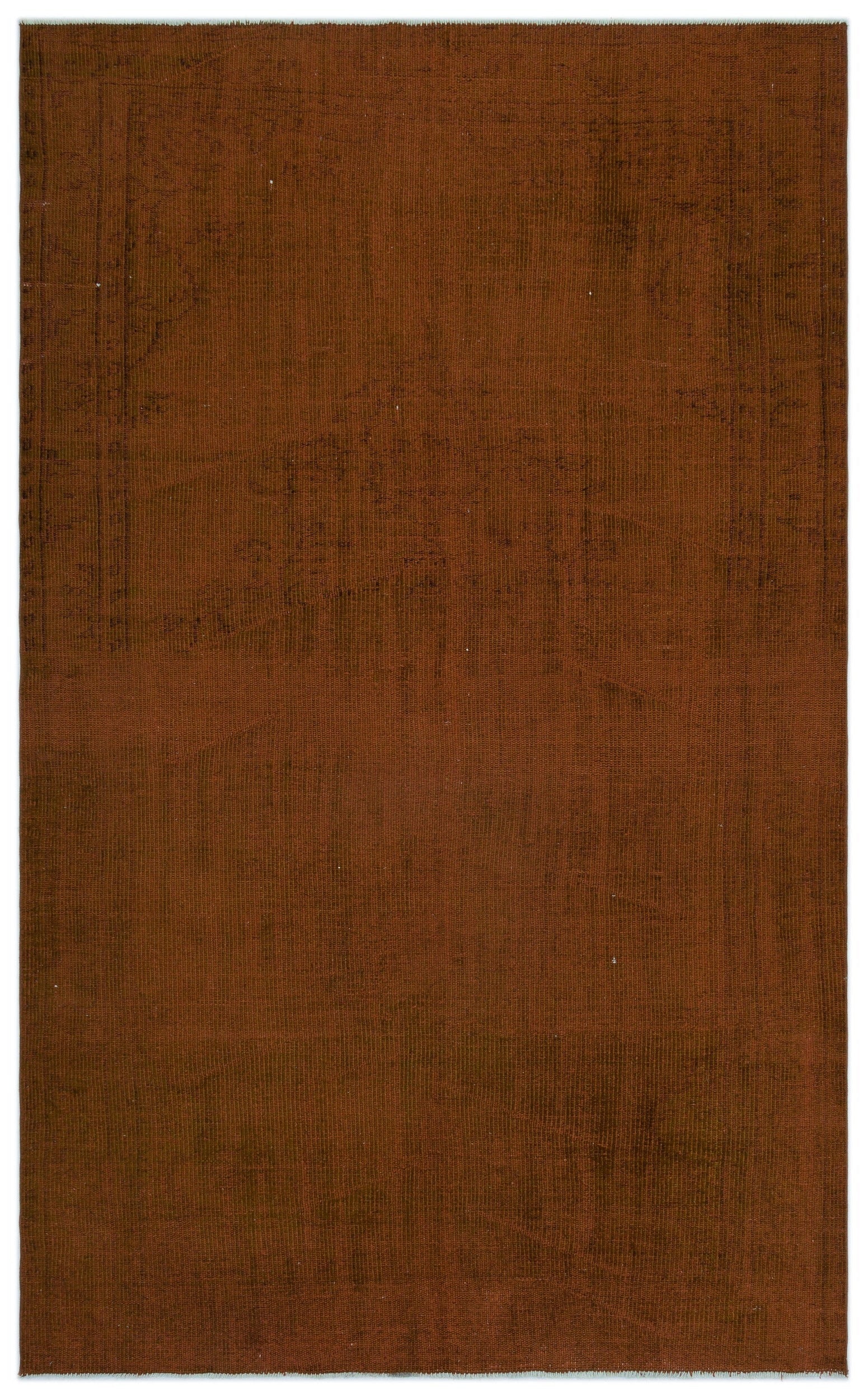 Atina Brown Vintage Wool Handmade Area Rug 4'9" x 9'7"