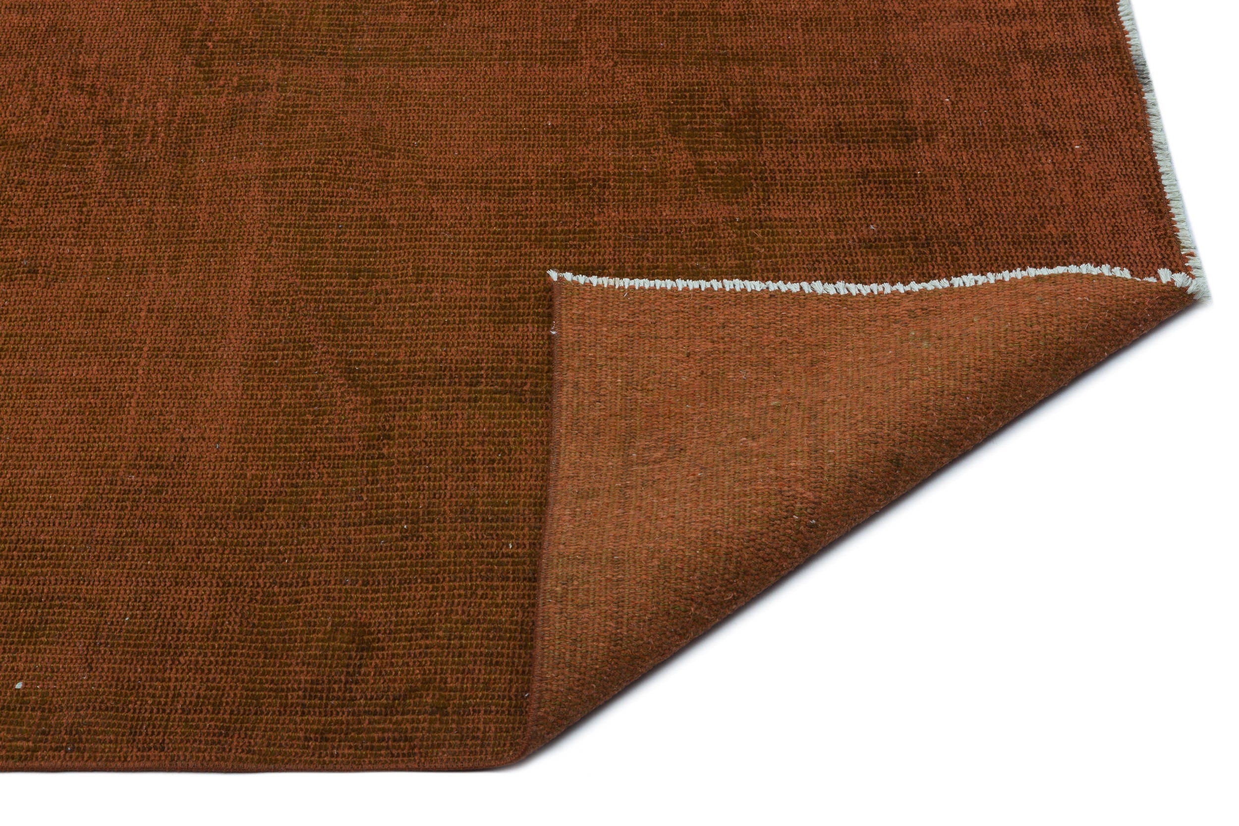 Atina Brown Vintage Wool Handmade Area Rug 4'9" x 9'7"
