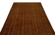 Atina Brown Vintage Wool Handmade Area Rug 5'11" x 9'3"