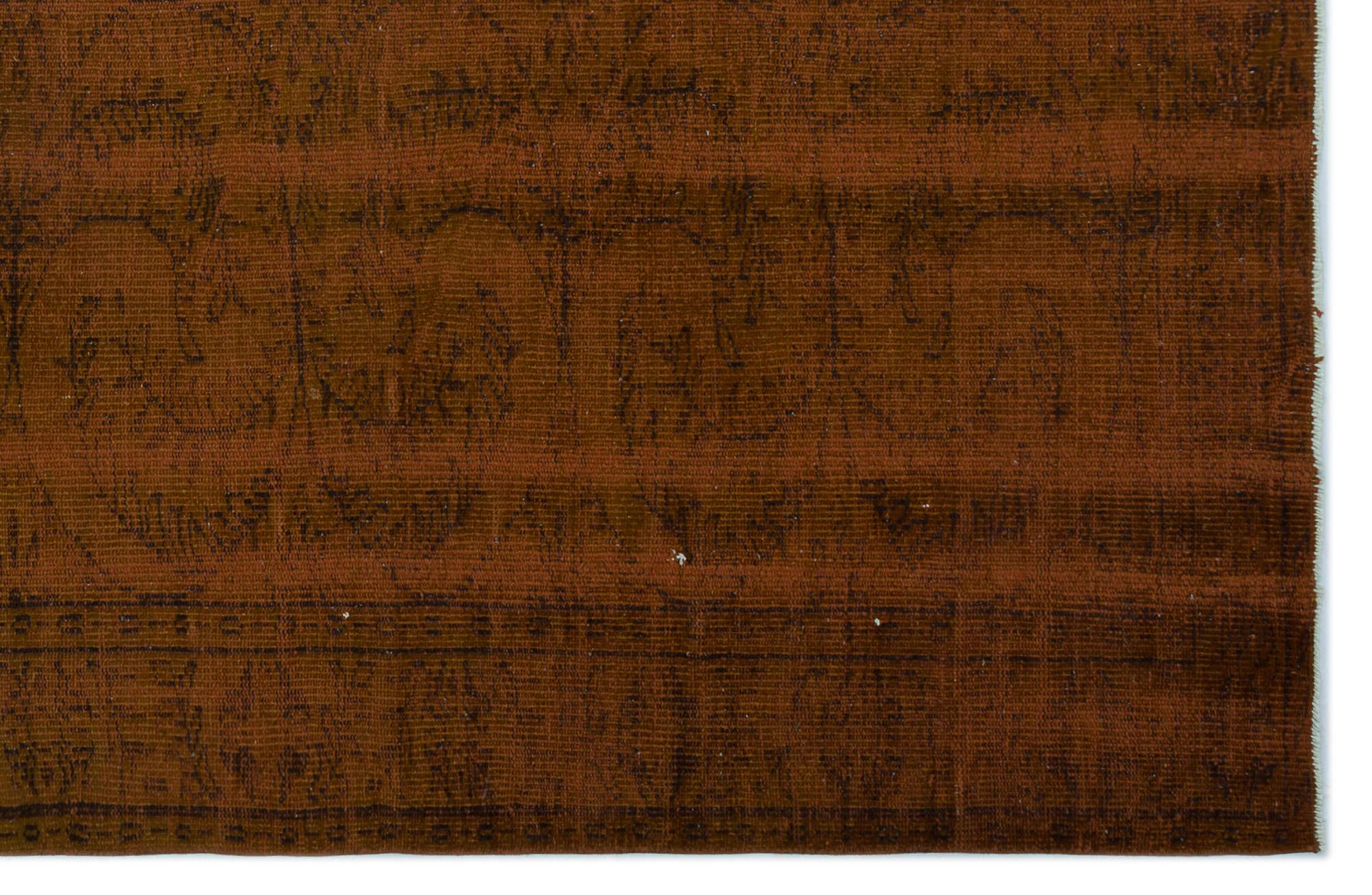 Atina Brown Vintage Wool Handmade Area Rug 5'11" x 9'3"