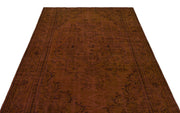 Atina Brown Vintage Wool Handmade Area Rug 5'5" x 8'10"