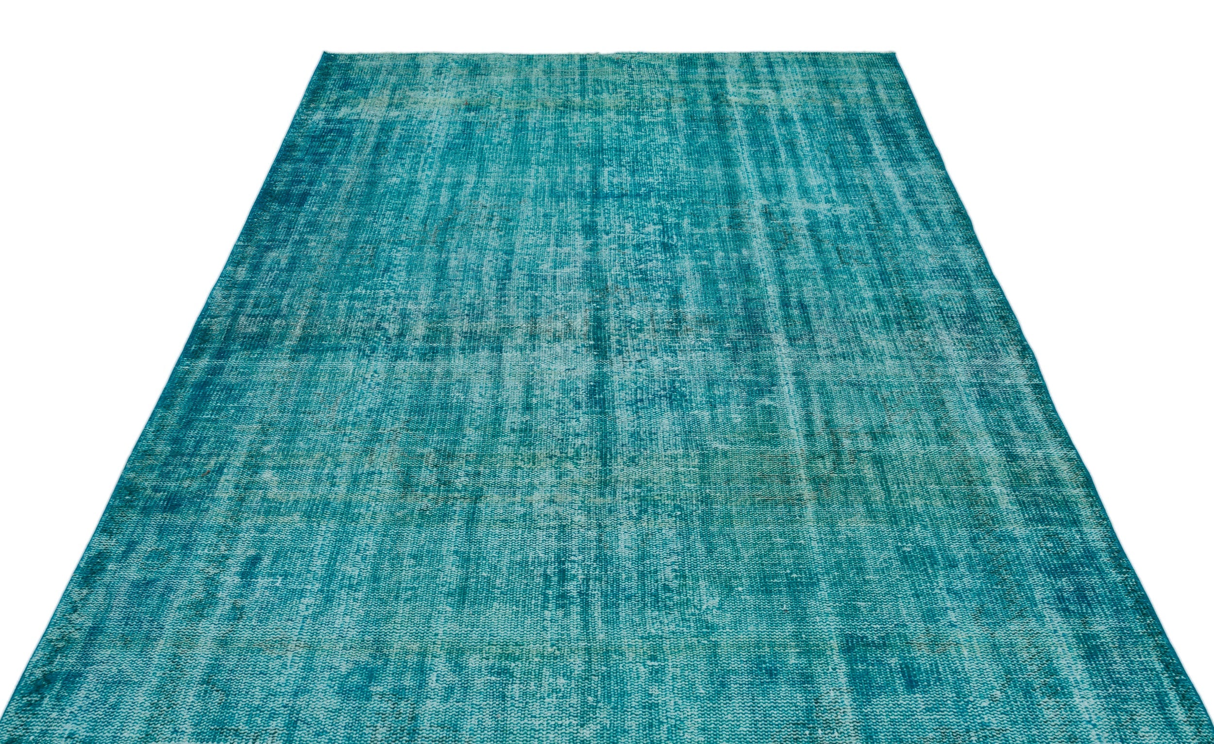 Atina Turquoise Vintage Wool Handmade Area Rug 5'11" x 9'0"