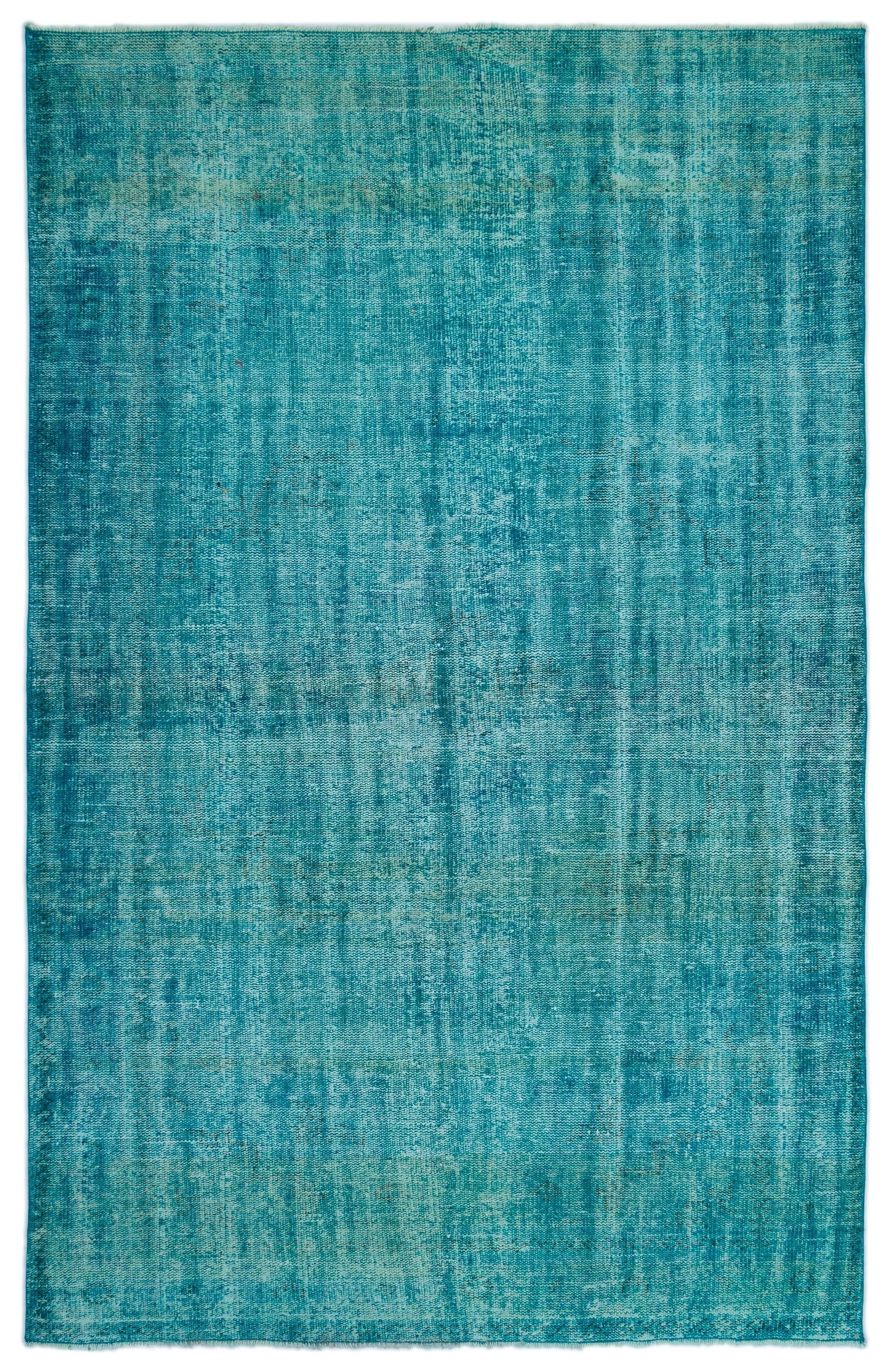 Atina Turquoise Vintage Wool Handmade Area Rug 5'11" x 9'0"