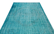 Atina Turquoise Vintage Wool Handmade Area Rug 5'7" x 10'0"