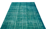 Atina Turquoise Vintage Wool Handmade Area Rug 5'7" x 9'0"