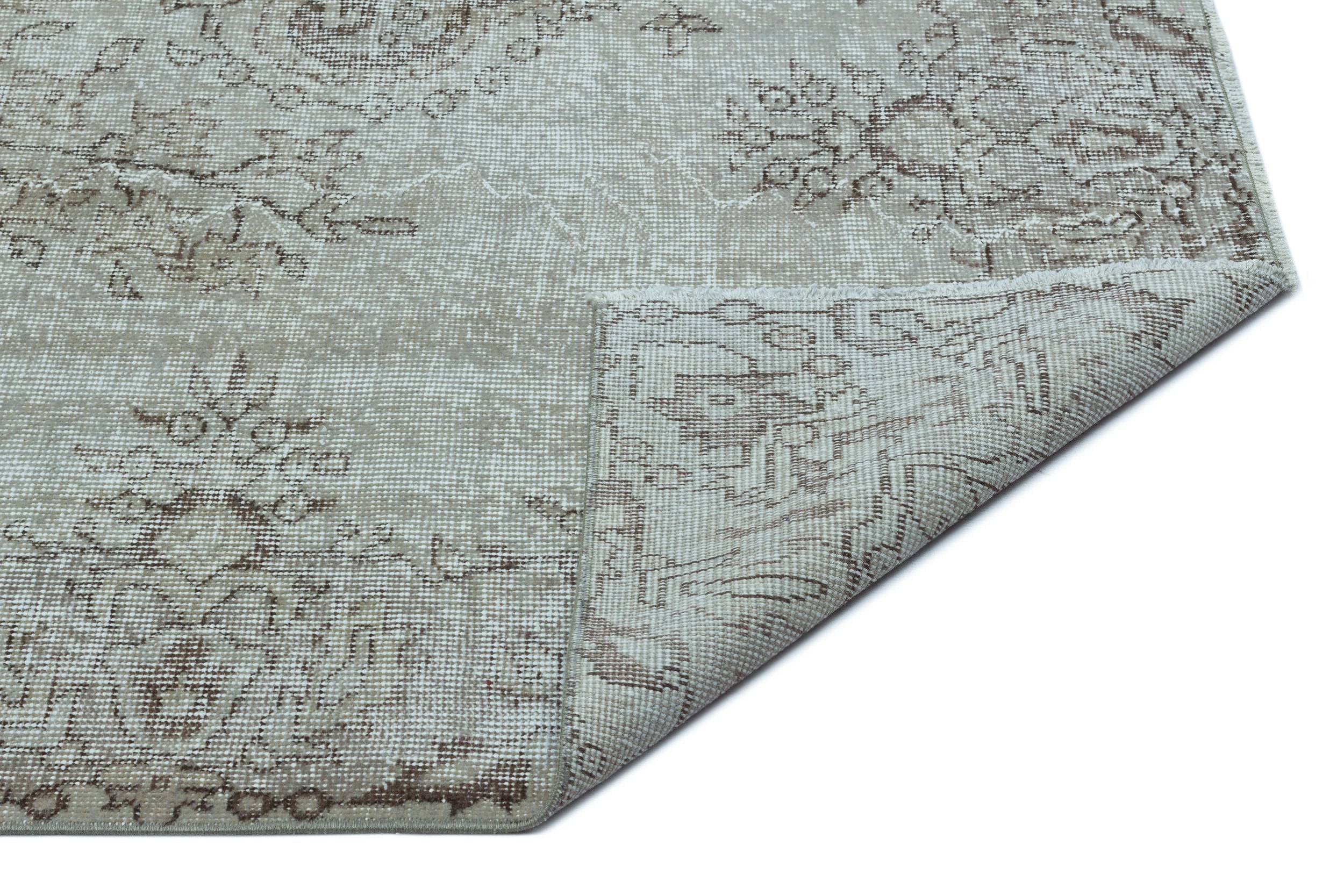 Atina Blue Vintage Wool Handmade Area Rug 5'11" x 9'7"