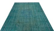 Atina Turquoise Vintage Wool Handmade Area Rug 6'6" x 9'4"