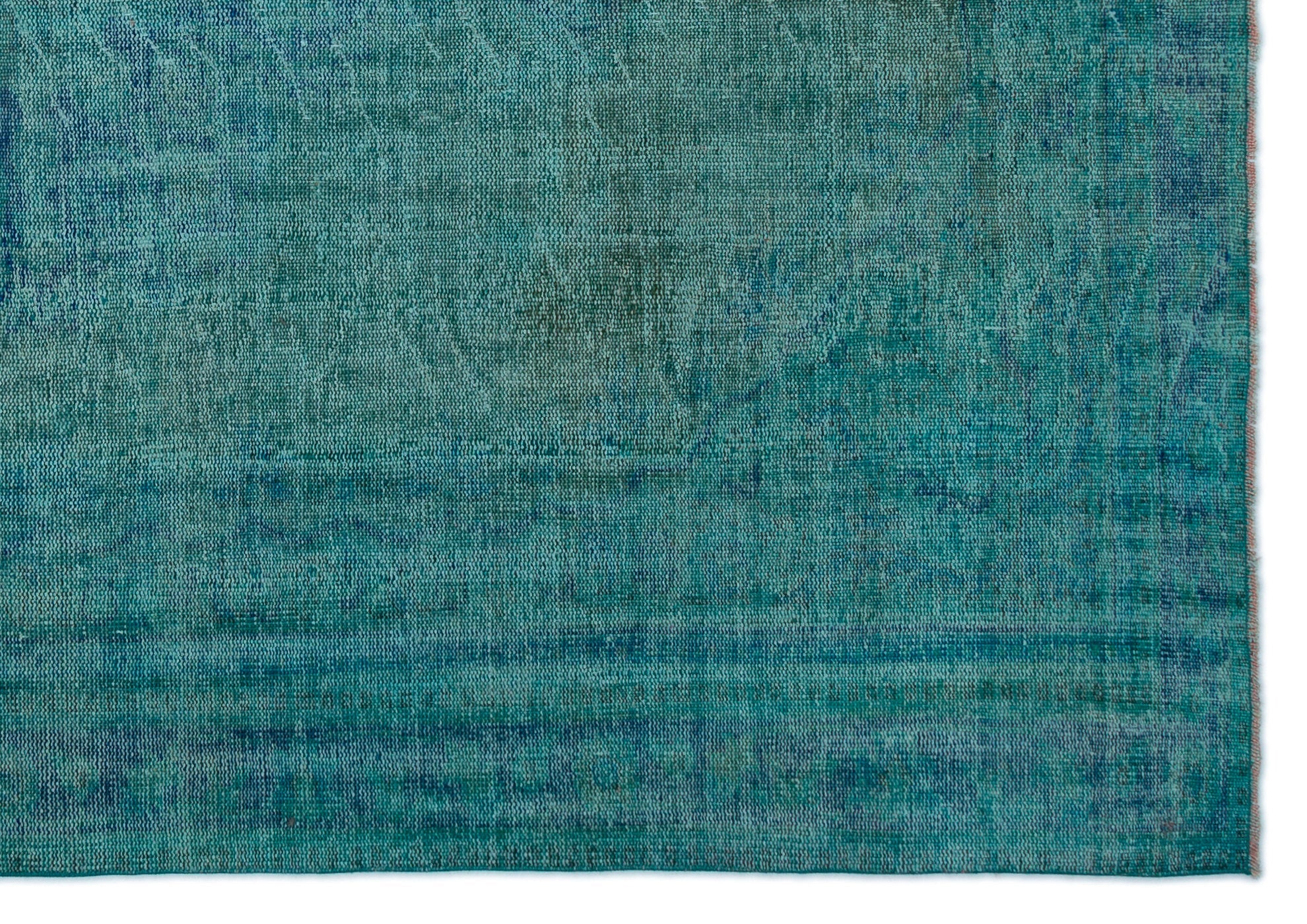 Atina Turquoise Vintage Wool Handmade Area Rug 6'6" x 9'4"