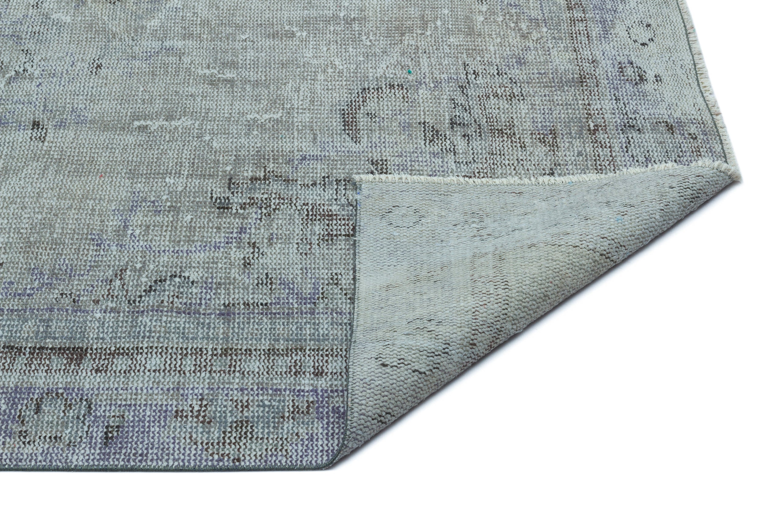 Atina Blue Vintage Wool Handmade Area Rug 4'9" x 8'9"