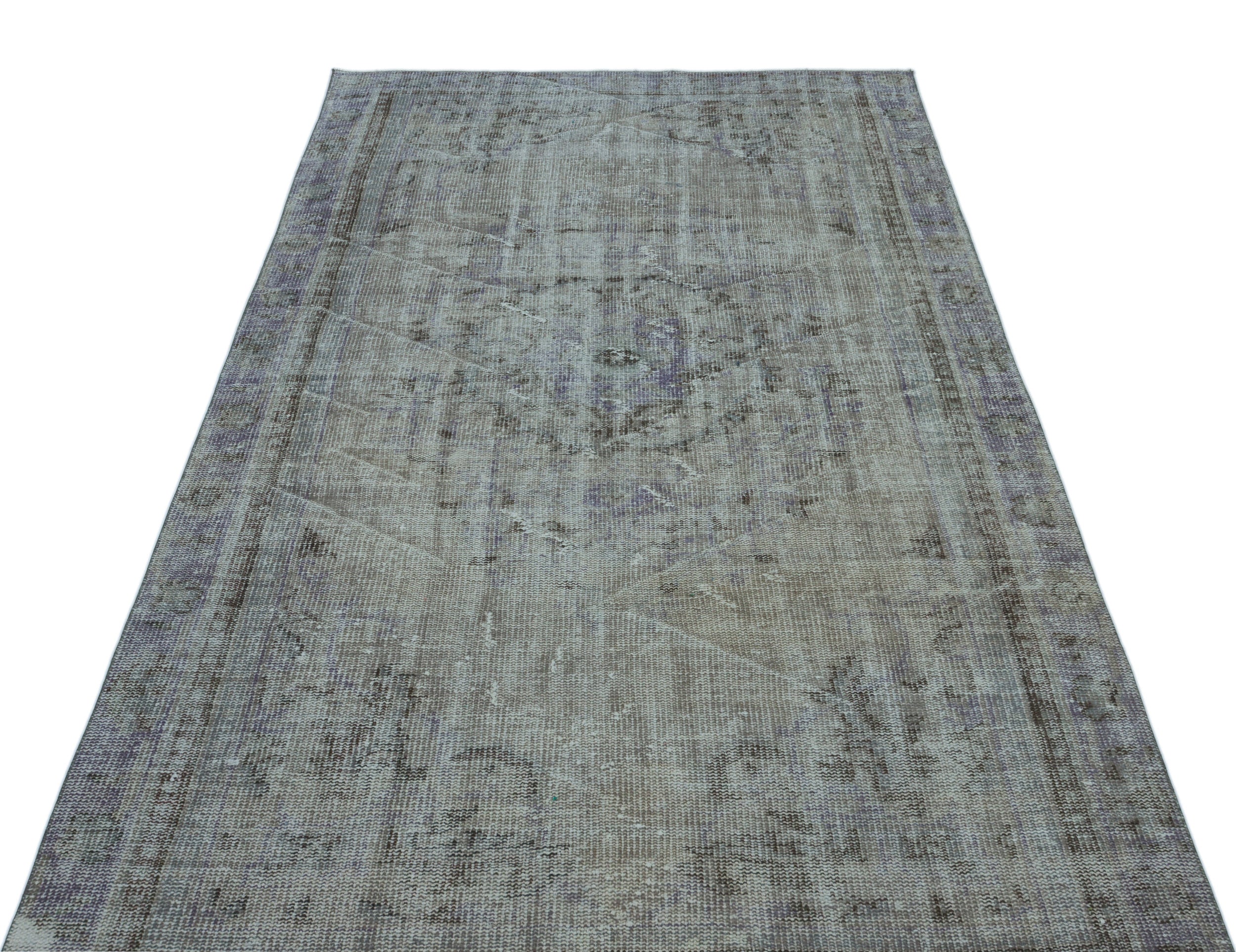 Atina Blue Vintage Wool Handmade Area Rug 4'9" x 8'9"