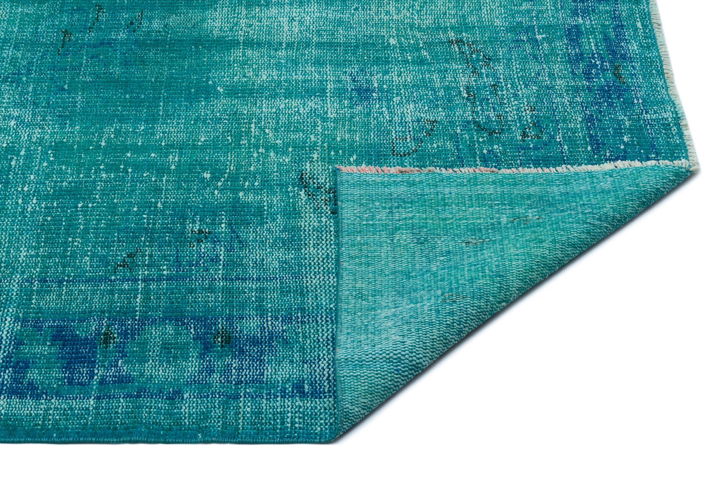 Atina Turquoise Vintage Wool Handmade Area Rug 6'0" x 9'3"