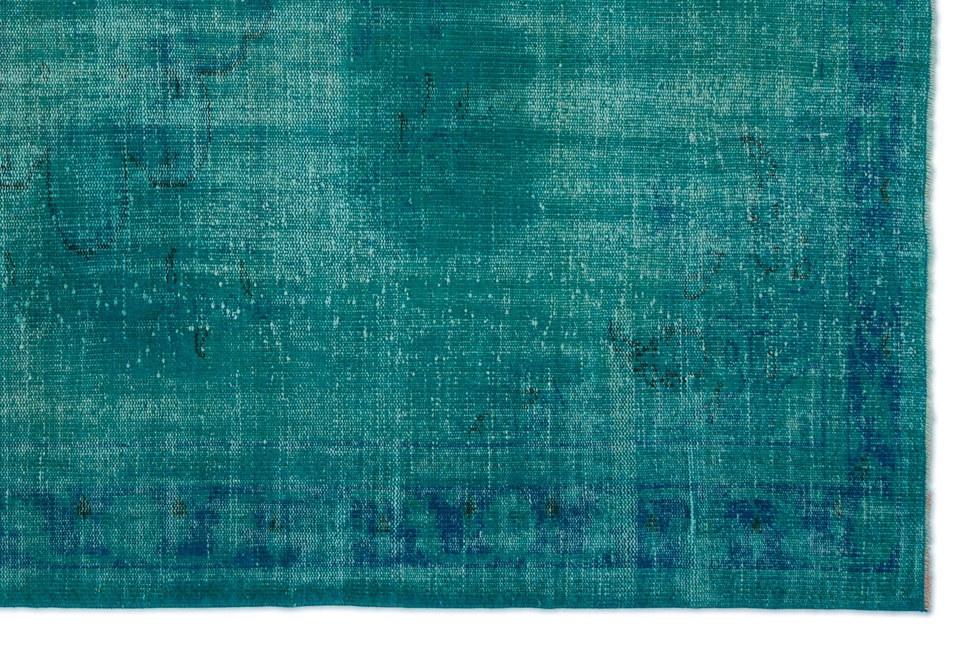 Atina Turquoise Vintage Wool Handmade Area Rug 6'0" x 9'3"