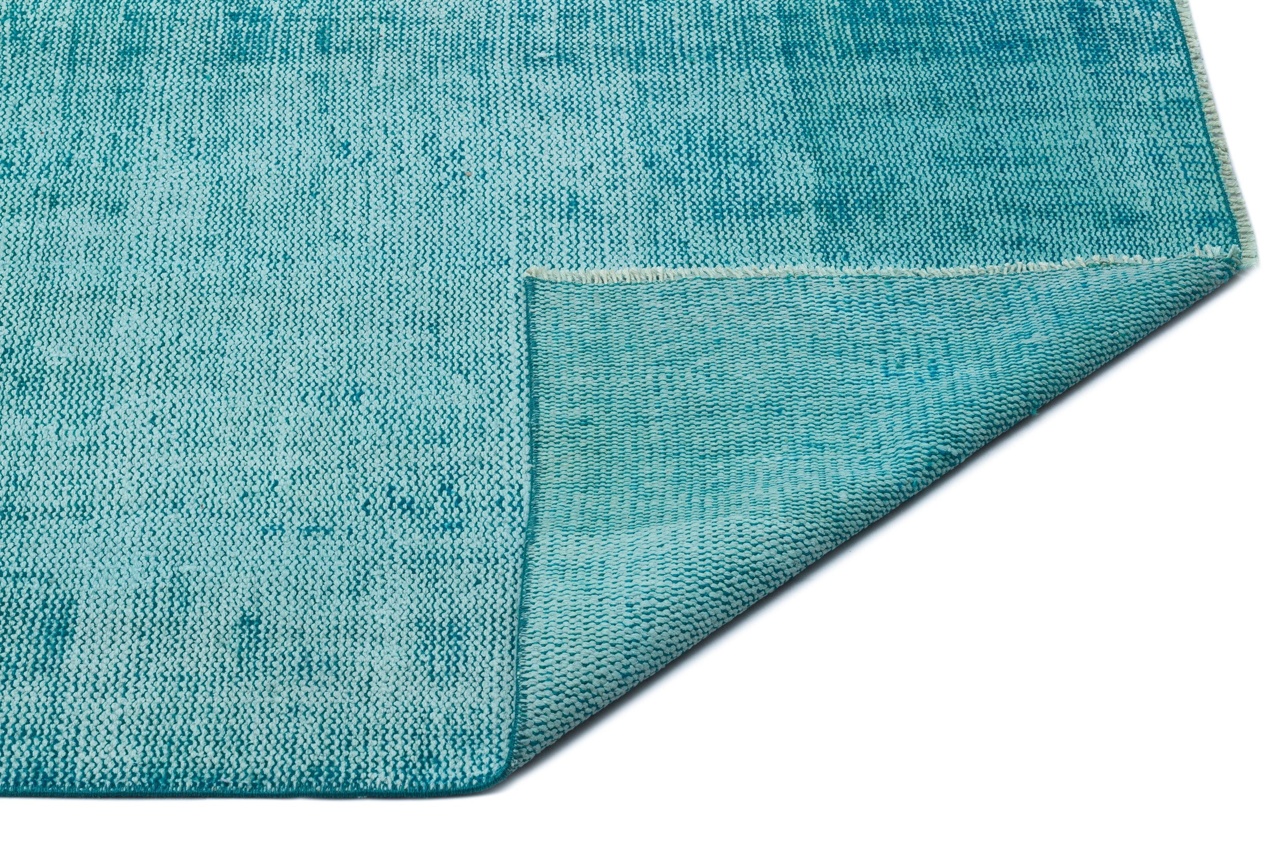 Atina Turquoise Vintage Wool Handmade Area Rug 6'3" x 10'6"