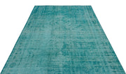 Atina Turquoise Vintage Wool Handmade Area Rug 6'3" x 10'6"