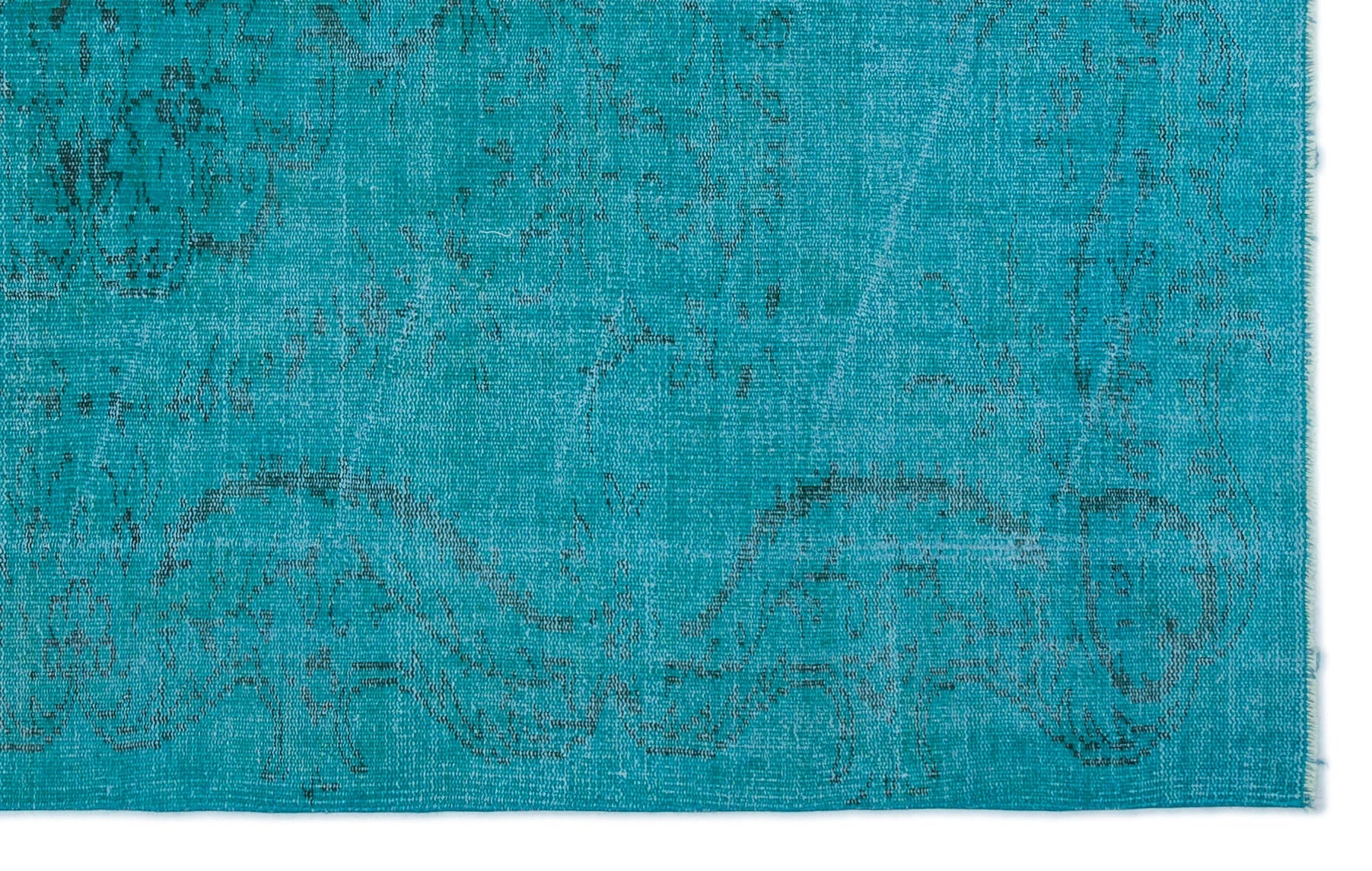 Atina Turquoise Vintage Wool Handmade Area Rug 5'2" x 8'4"