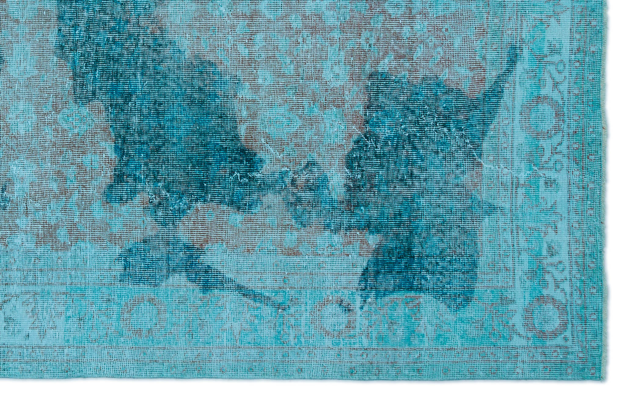 Atina Turquoise Vintage Wool Handmade Area Rug 6'1" x 9'6"