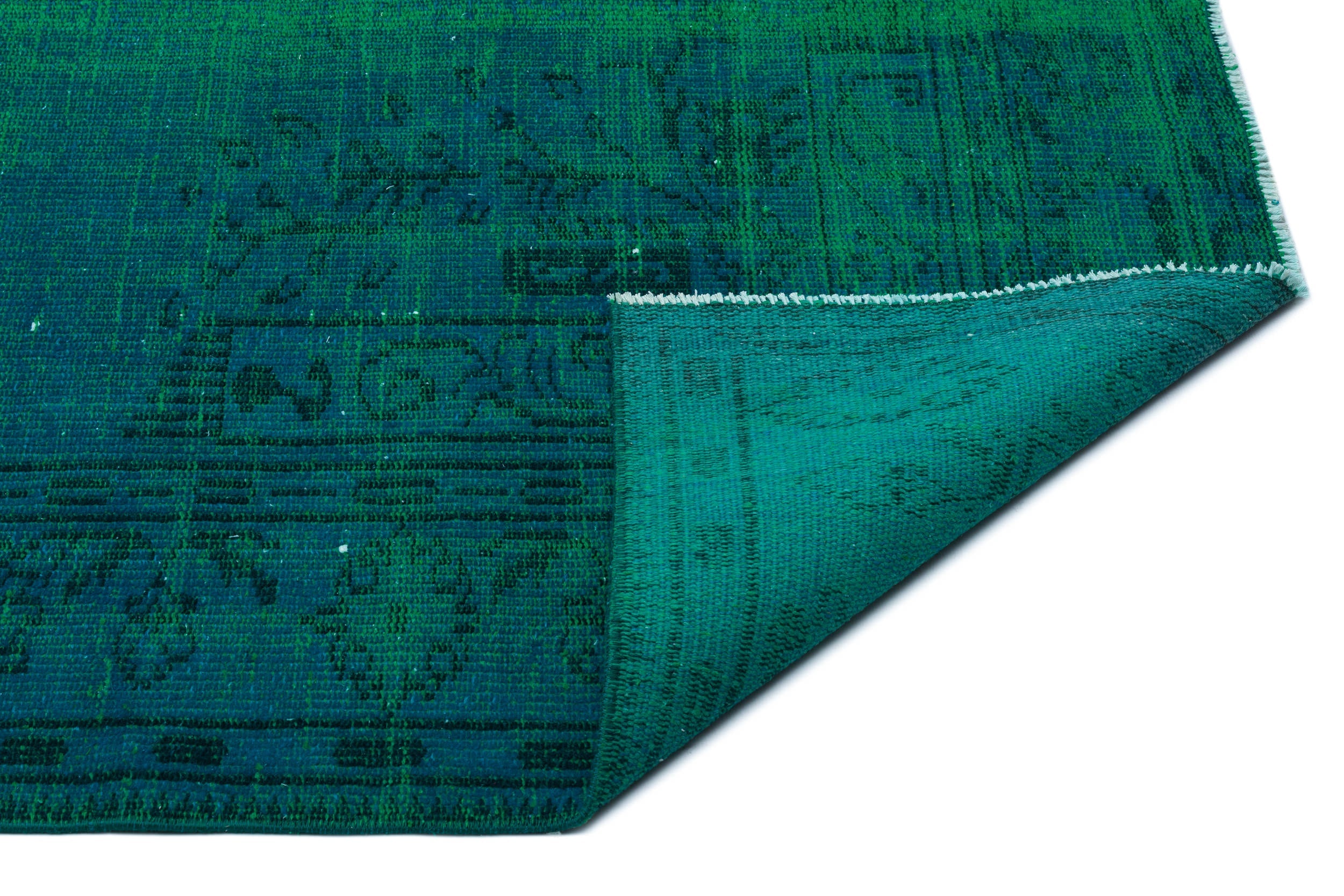 Atina Green Vintage Wool Handmade Area Rug 6'0" x 9'2"