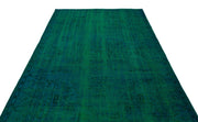 Atina Green Vintage Wool Handmade Area Rug 6'0" x 9'2"