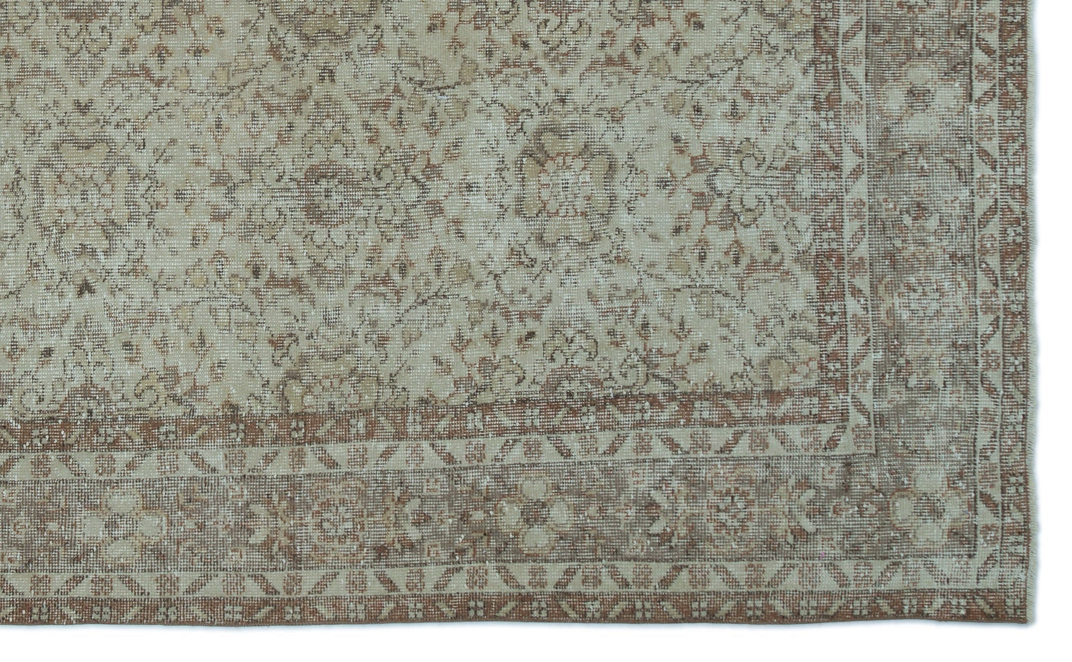 Atina Green Vintage Wool Handmade Area Rug 6'0" x 10'1"