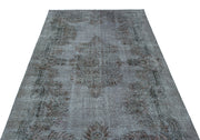 Atina Blue Vintage Wool Handmade Area Rug 5'3" x 9'7"