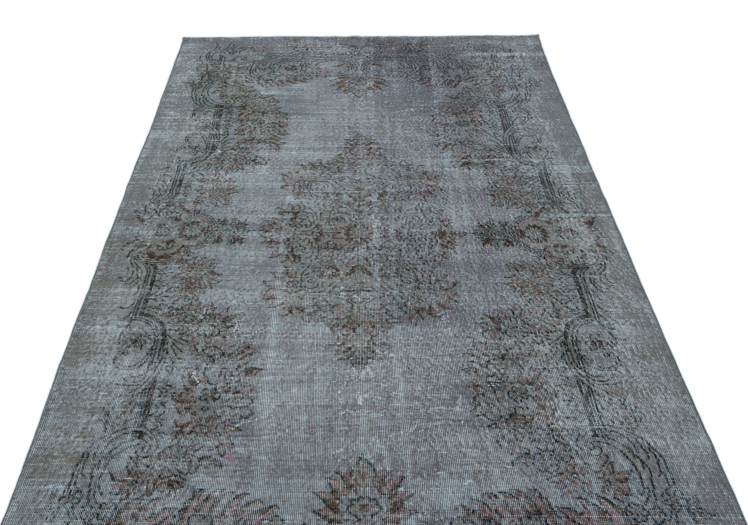 Atina Blue Vintage Wool Handmade Area Rug 5'3" x 9'7"