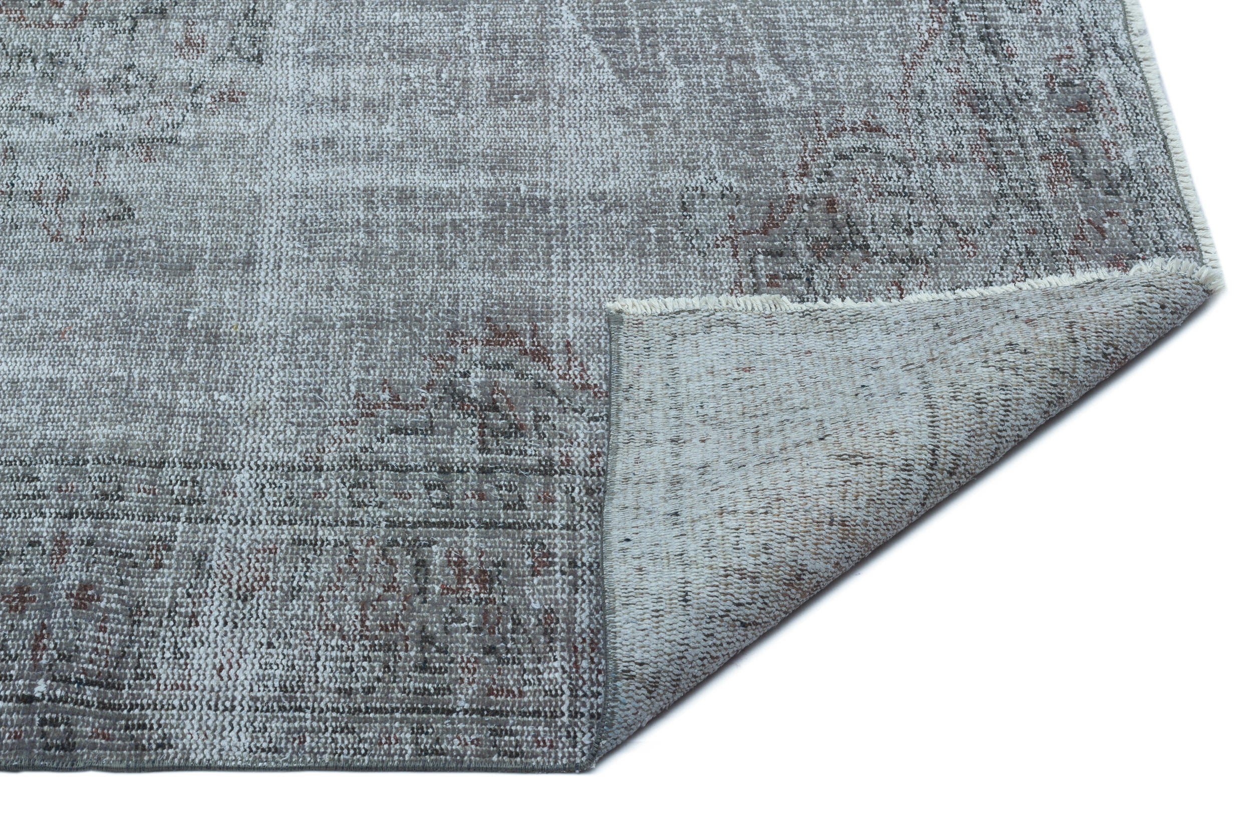 Atina Blue Vintage Wool Handmade Area Rug 5'9" x 8'10"