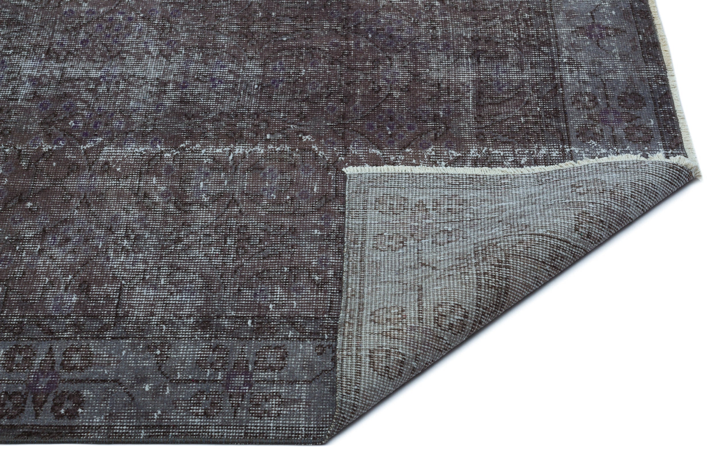 Atina Grey Vintage Wool Handmade Area Rug 5'8" x 8'0"