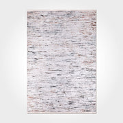 White Striped Area Rug – Washable Non Slip Chenille Cotton Carpet with Soft Texture