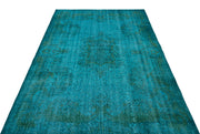 Atina Turquoise Vintage Wool Handmade Area Rug 5'9" x 9'3"