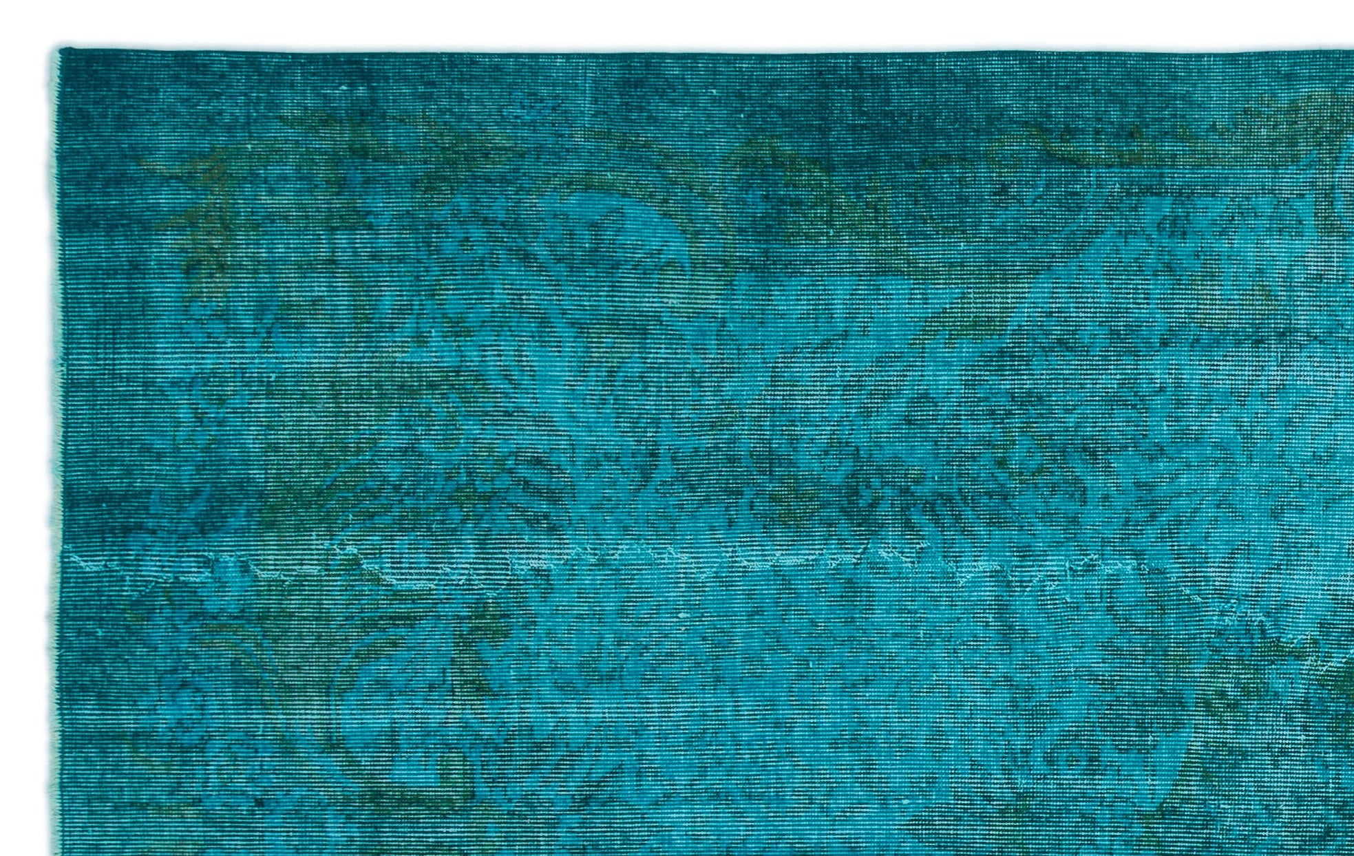 Atina Turquoise Vintage Wool Handmade Area Rug 5'9" x 9'3"