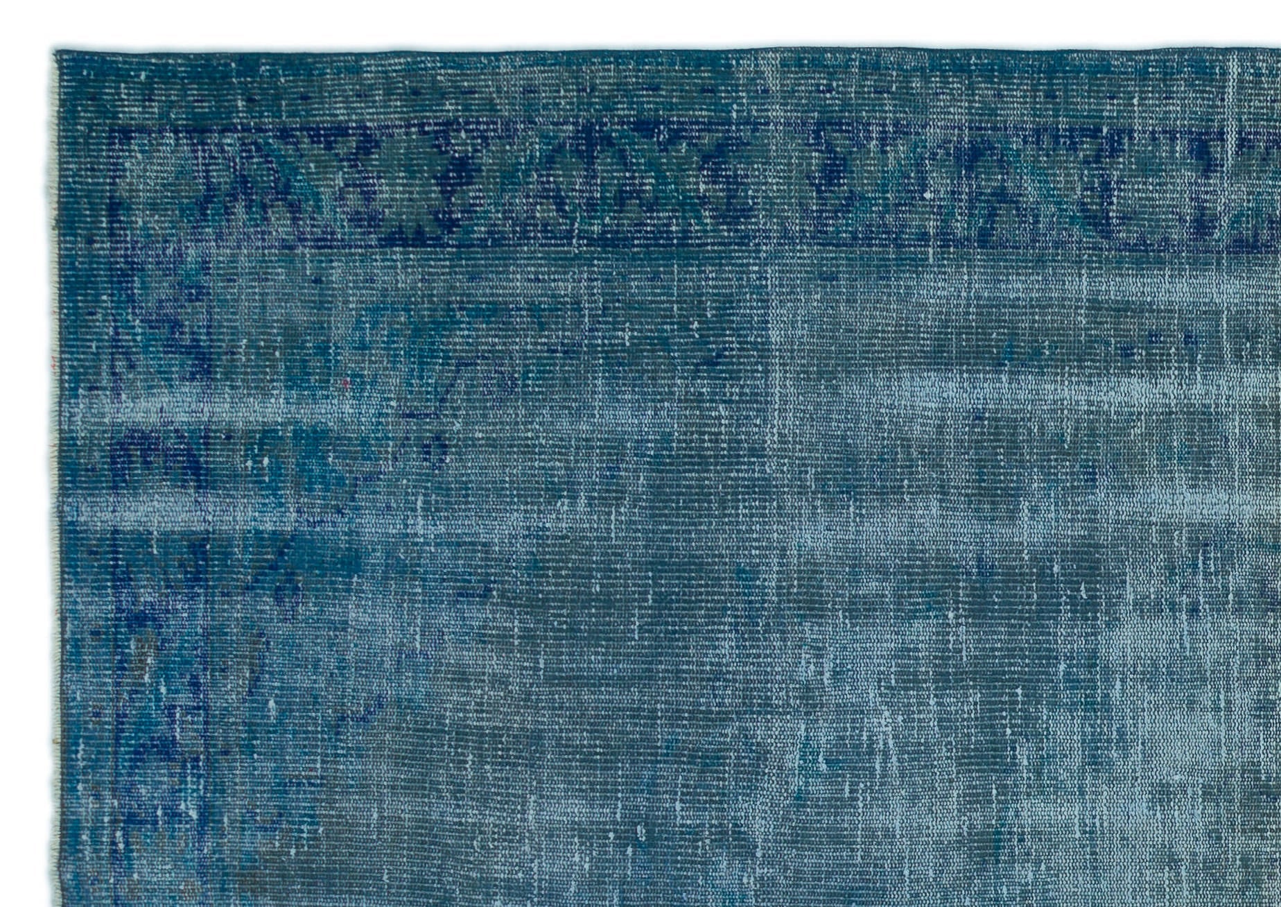 Atina Turquoise Vintage Wool Handmade Area Rug 5'11" x 8'8"