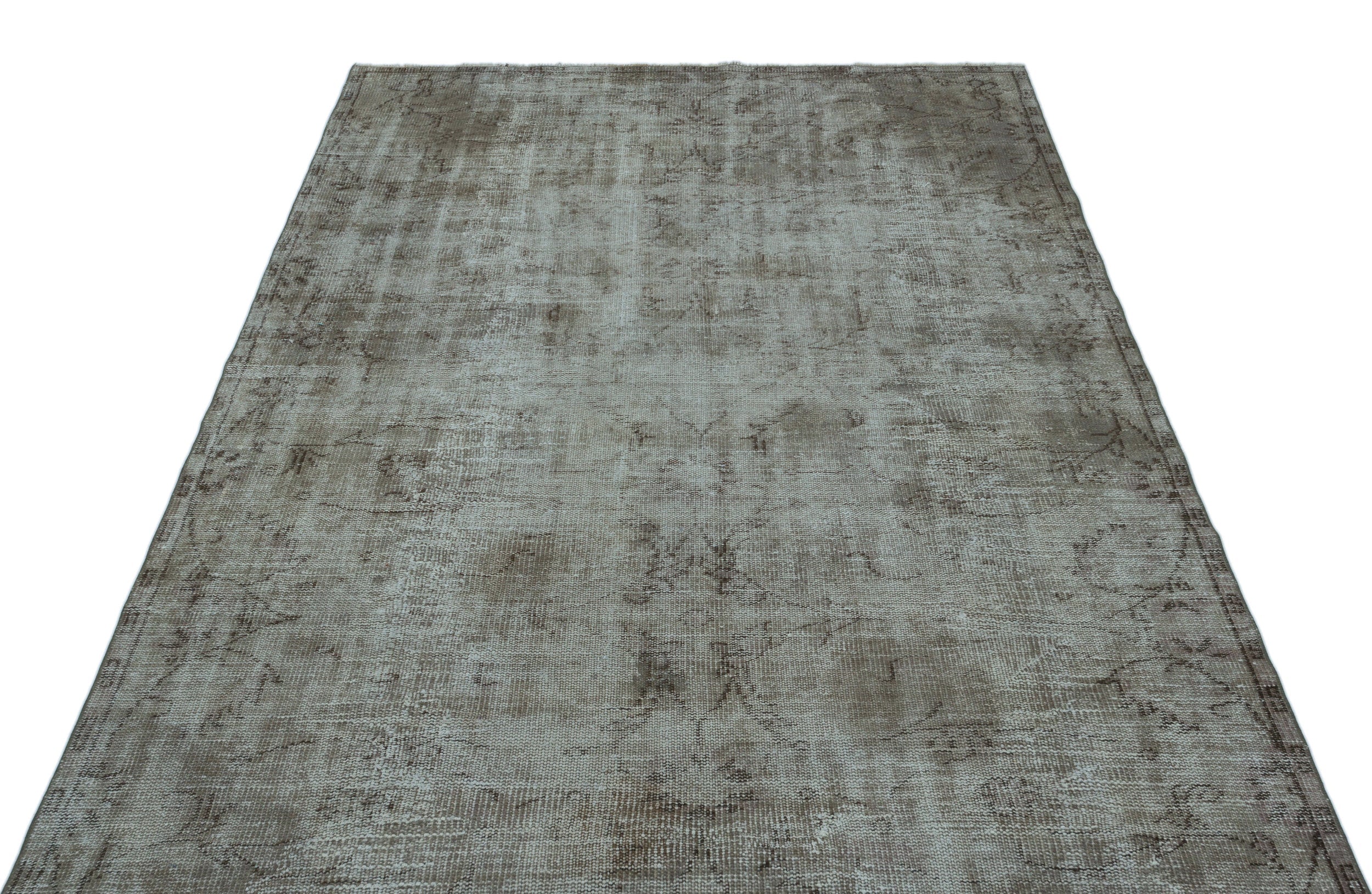 Atina Grey Vintage Wool Handmade Area Rug 5'5" x 9'0"