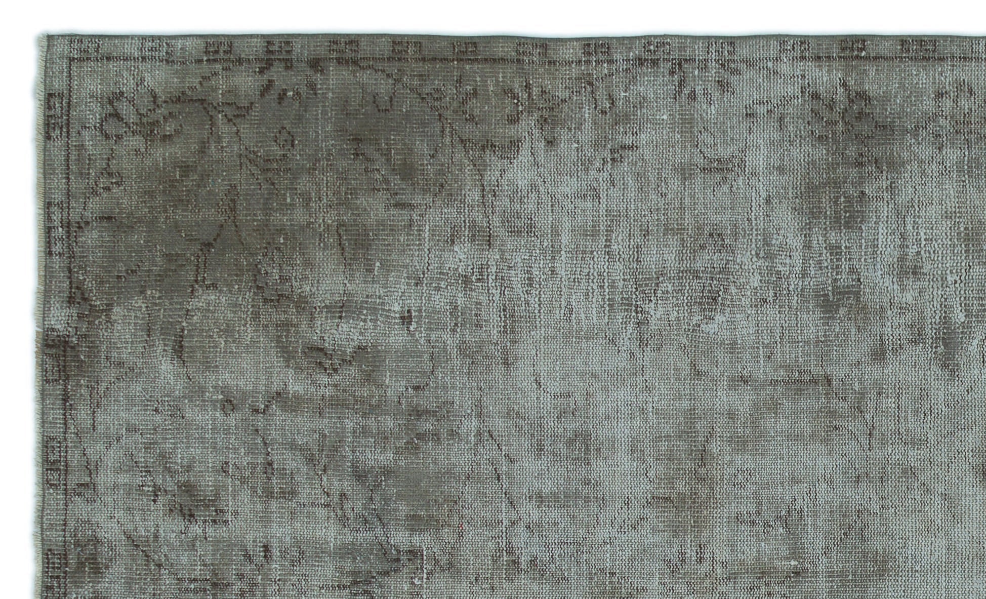 Atina Grey Vintage Wool Handmade Area Rug 5'5" x 9'0"