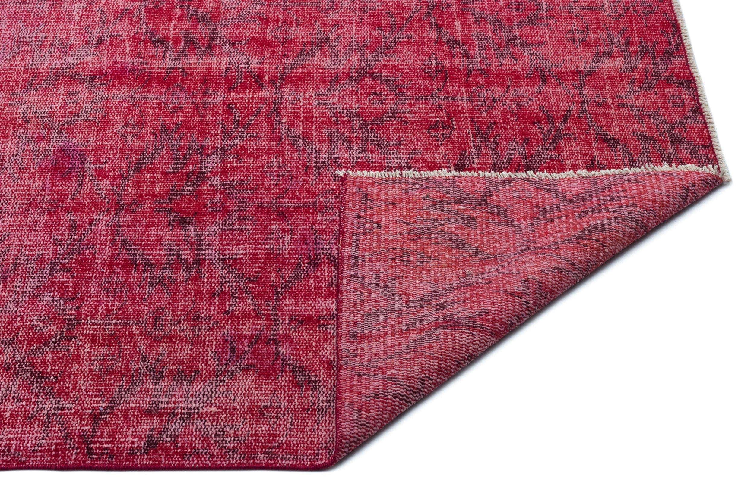Atina Red Vintage Wool Handmade Area Rug 6'0" x 8'7"