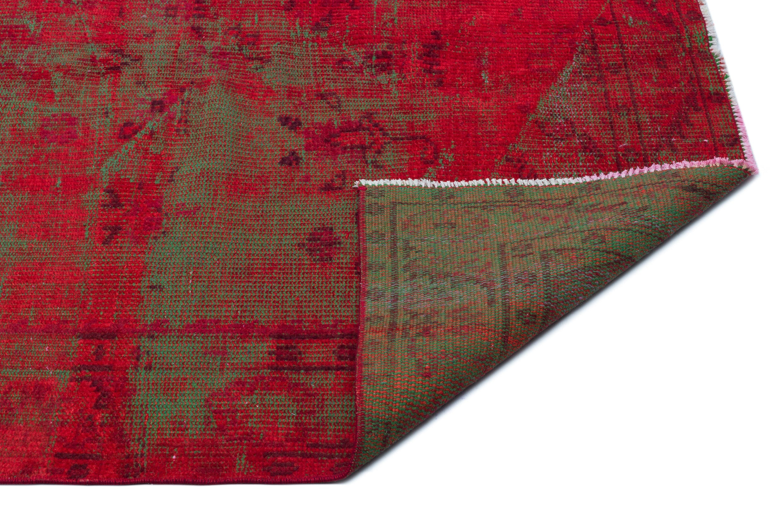 Atina Red Vintage Wool Handmade Area Rug 4'7" x 8'4"