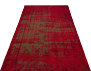 Atina Red Vintage Wool Handmade Area Rug 4'7" x 8'4"