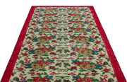 Atina Cream Vintage Wool Handmade Area Rug 5'5" x 8'10"