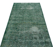Atina Green Vintage Wool Handmade Area Rug 3'7" x 7'0"